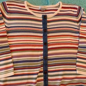 3/4 sleeve sweater - multicolored